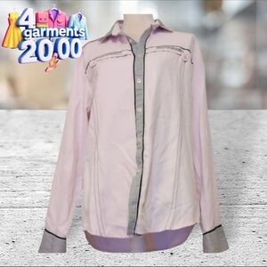 COPY - AK 1881 pink and black button down shirt size L